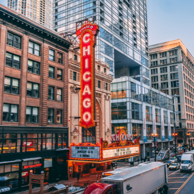 Chicago red marquee